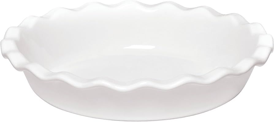 Emile Henry Made In France 9 Inch Pie Dish, White | Amazon (US)