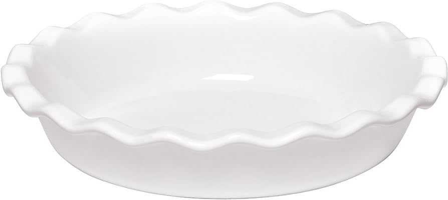 Emile Henry Made In France 9 Inch Pie Dish, White | Amazon (US)