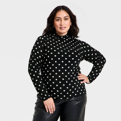 Women's Long Sleeve Mesh Turtleneck Top - A New Day™ | Target