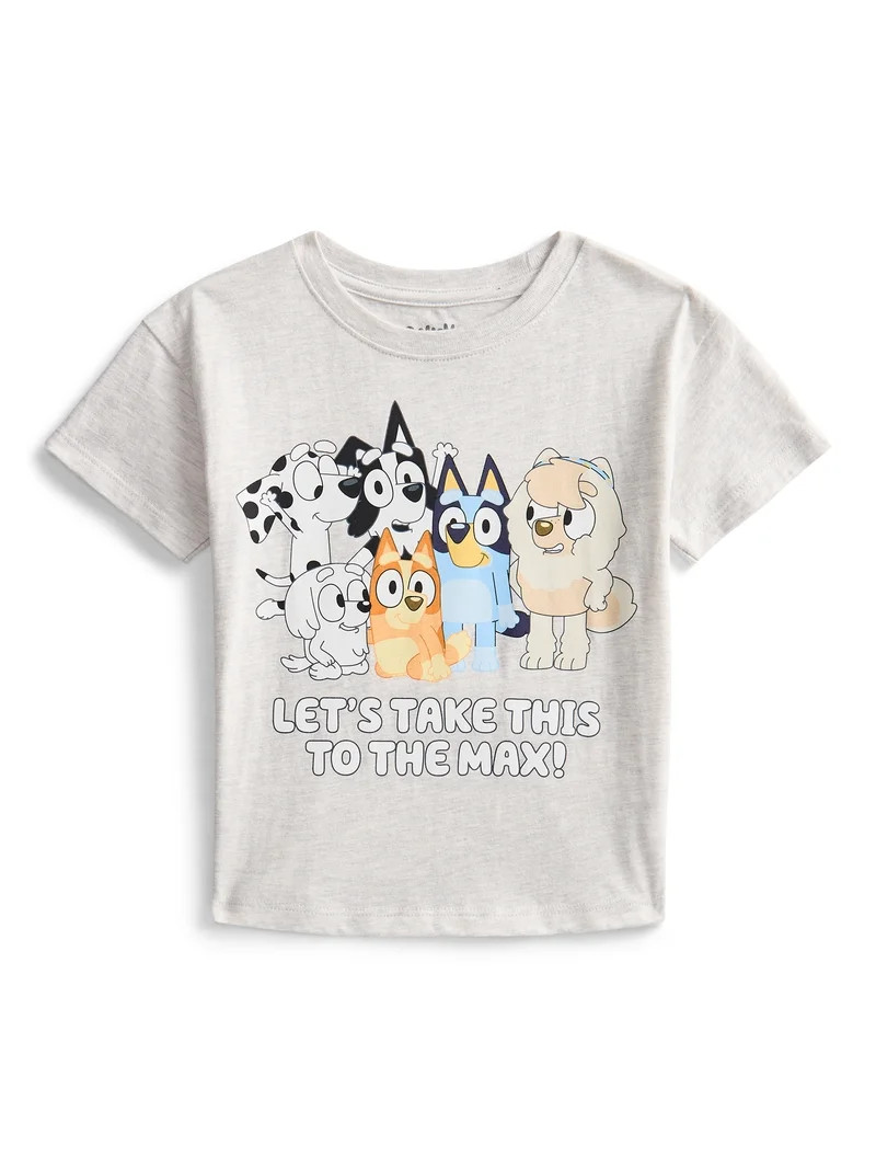 Bluey Toddler Graphic Crewneck Tee with Short Sleeves, Sizes 12M-5T | Walmart (US)