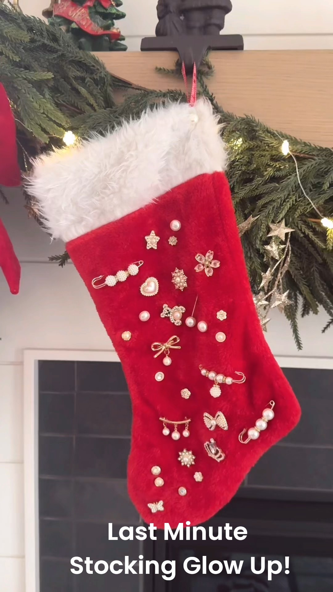 Last-minute stocking glow-up!
I took a plain red stocking and gave it a little personality using sock charms — affordable, easy, and totally customizable!
I swapped the basic loop for new ribbon and a pearl charm hook, and now it’s ready for hanging with just the right amount of sparkle 🤍
It also makes such a fun little craft activity — especially for kids to decorate their own stockings and make them feel extra special.
 
Perfect if you want your stockings to feel special without buying new ones — and you can make each one completely your own.
(Linking the sock charms — they’re under $8 and still arrive in time ✨)

#LTKSeasonal #LTKKids #LTKHoliday