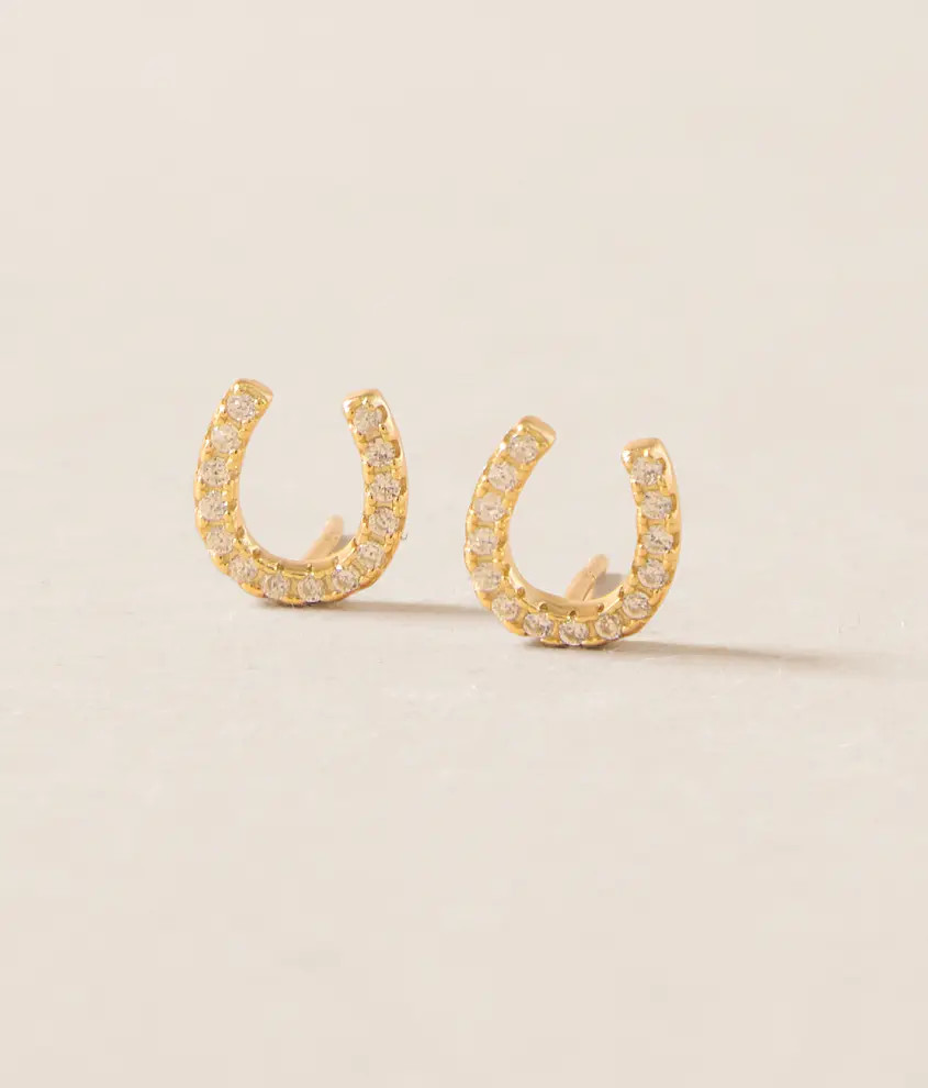 Lucky Horseshoe Stud Earring | Buckle