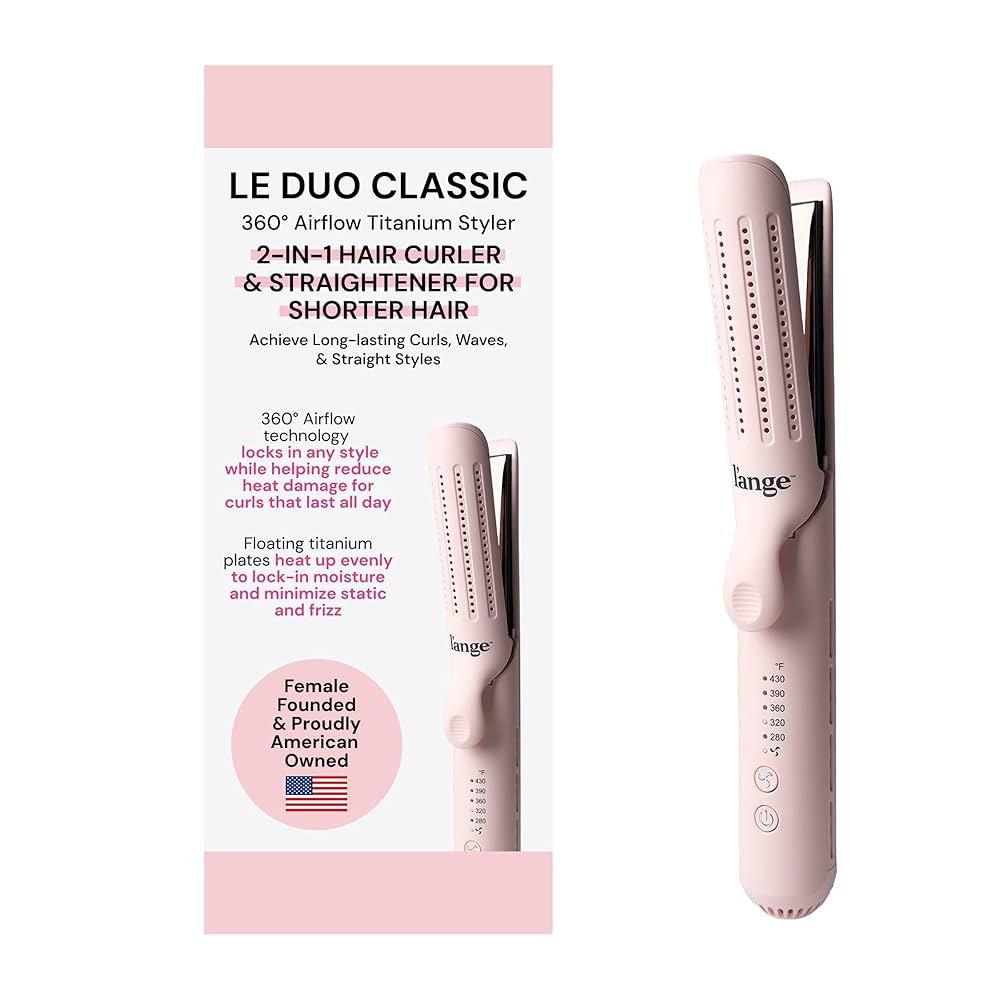 L'ANGE HAIR Le Duo Standard 360° Airflow Styler | 2-in-1 Curling Wand & Titanium Flat Iron Hair ... | Amazon (US)