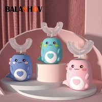 Children U-shaped Electric Toothbrush 360 Degrees Smart Cartoon Kids silicone Toothbrush Automatic Rechargeable Sonic Toothbrush | AliExpress (US)