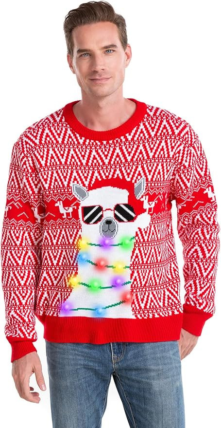 HSCTEK Light Up Men Christmas Sweater | Amazon (US)