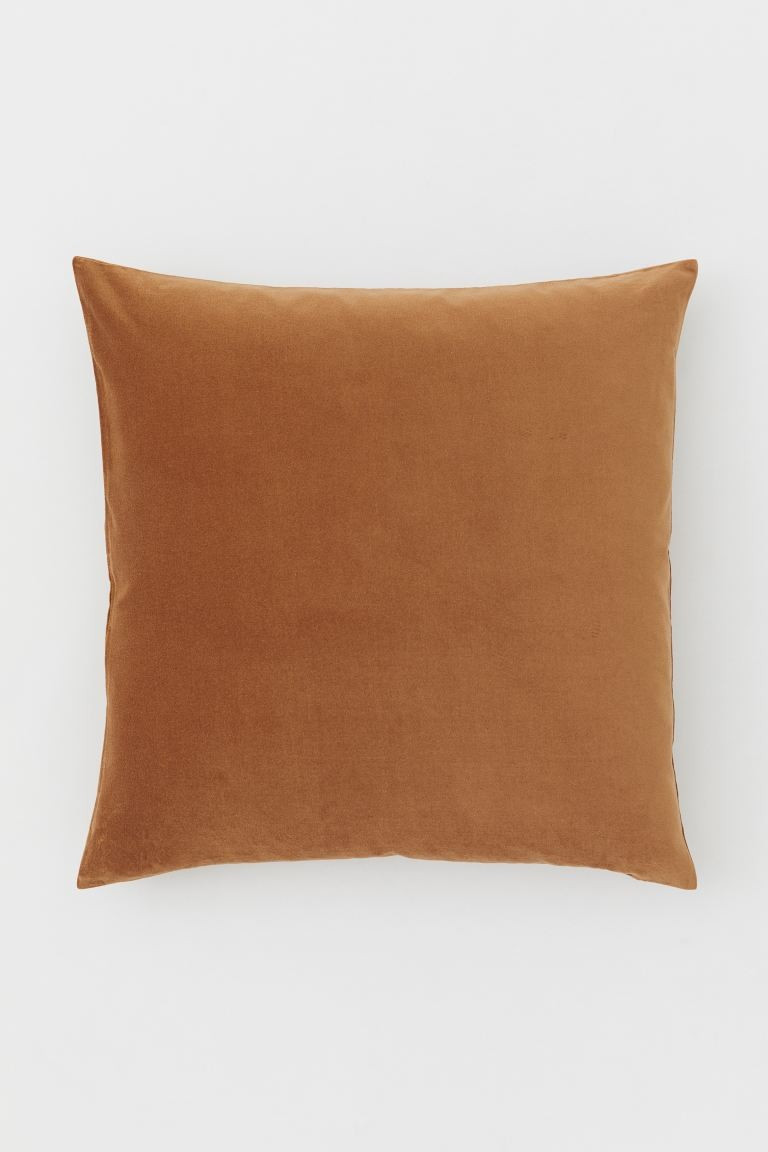 Cushion cover in cotton velvet with a concealed zip. | H&M (US + CA)
