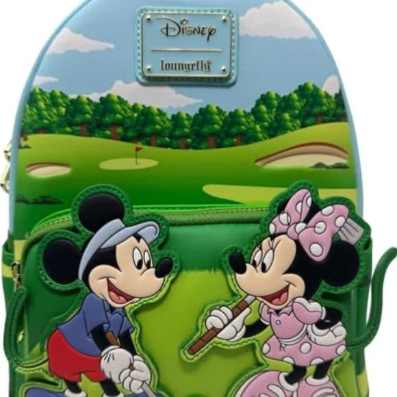 Loungefly Disney Mickey & Minnie Golf Mini Backpack, Green RARE EXCLUSIVE | Poshmark