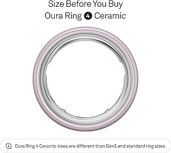 Oura Ring 4 Ceramic - Petal - Size 8 - Size Before You Buy | Amazon (US)