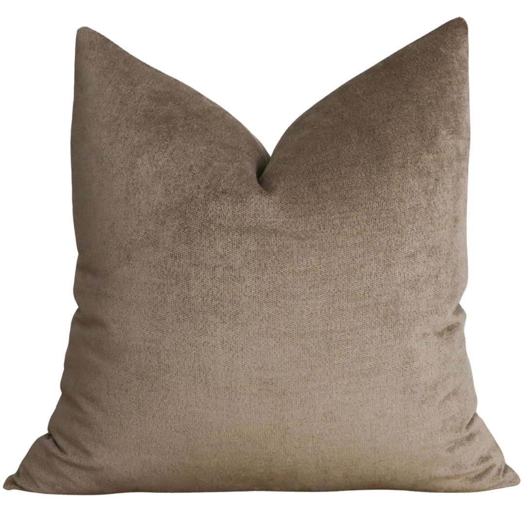 Velvety Taupe Pillow Cover | Hackner Home (US)