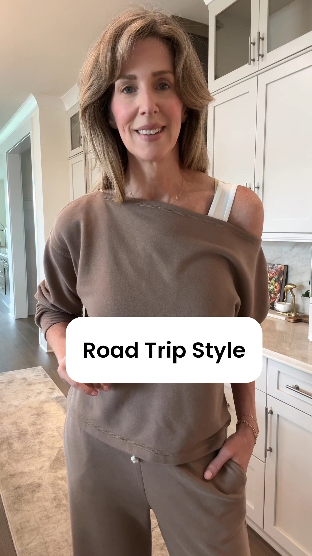 Road trips require something a bit more comfort forward.  

The top and bottom are a lightweight French terry, perfect for this time of year.  And the wide-neck top gives this versatile styling options. 

☕️ This is also great for morning coffee runs when you need to throw something on quickly.  

Currently on sale, making this an affordable set you can rotate into your closet.  

Wearing size smalls in both.  

#traveloutfit
#roadtripready 
#whattopack
#airportstyle 
#roadtripstyle

#LTKSeasonal #LTKOver40 #LTKTravel