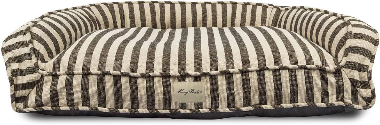 Harry Barker Vintage Stripe Dog Bed Lounger, Black | Amazon (US)