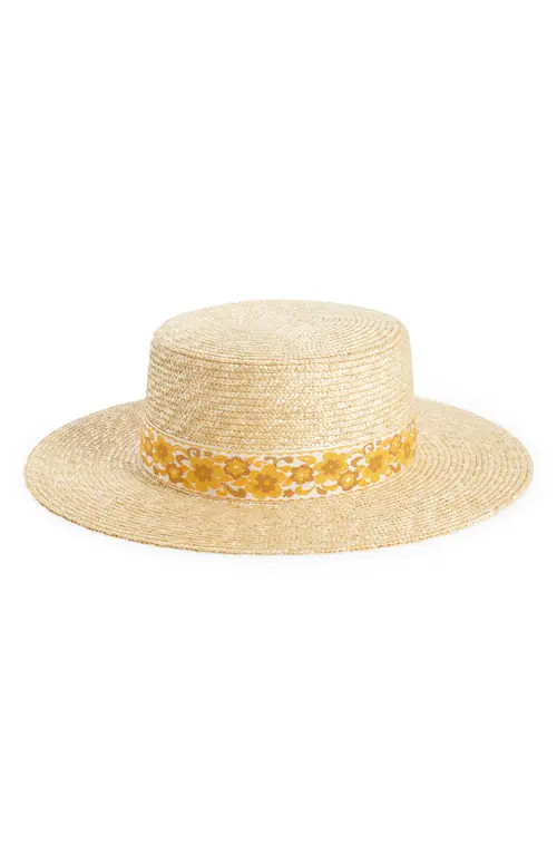 Lack of Color The Spencer Boater Hat in Natural at Nordstrom, Size Medium | Nordstrom