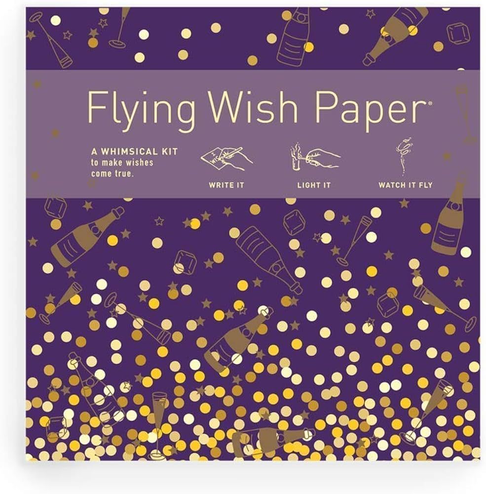 Flying Wish Paper - Champagne Dreams, Write It, Light It and Watch It Fly, Large Kit, 7" x 7" | Amazon (US)