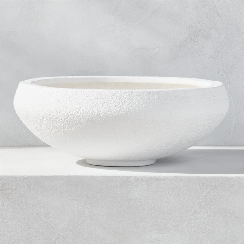 Modern Boka White Outdoor Planter Bowl Large + Reviews | CB2 | CB2