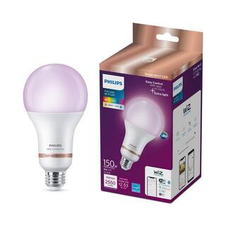 150-​Watt Equivalent A23 LED Smart Wi-​Fi Color Changing 2200-​6500 (K)​ Light Bulb Power... | The Home Depot