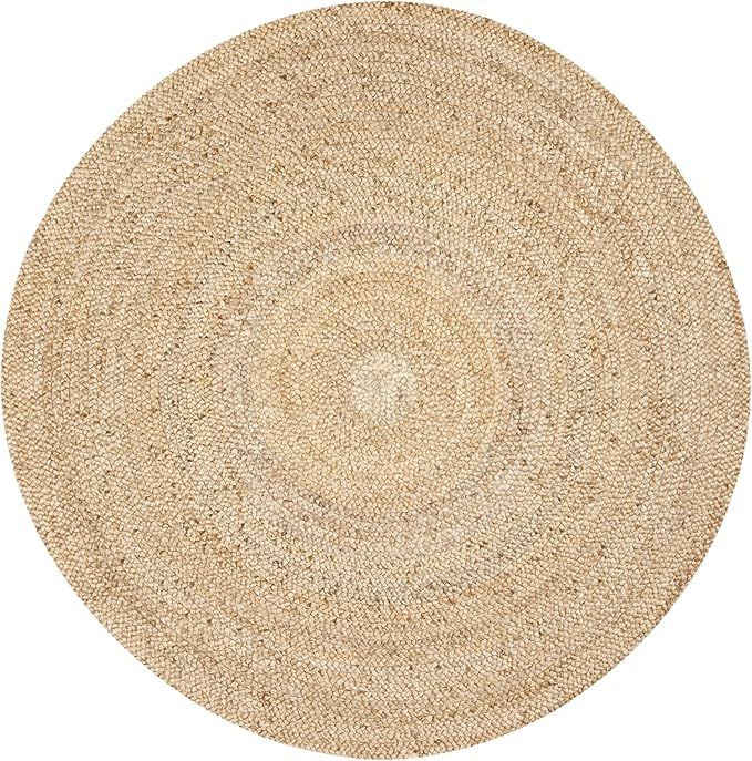 Safavieh Natural Fiber Collection NF733A Hand Woven Natural Jute Round Area Rug (7' Diameter) | Amazon (US)