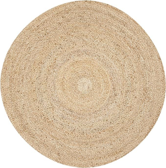 Safavieh Natural Fiber Collection NF733A Hand Woven Natural Jute Round Area Rug (7' Diameter) | Amazon (US)