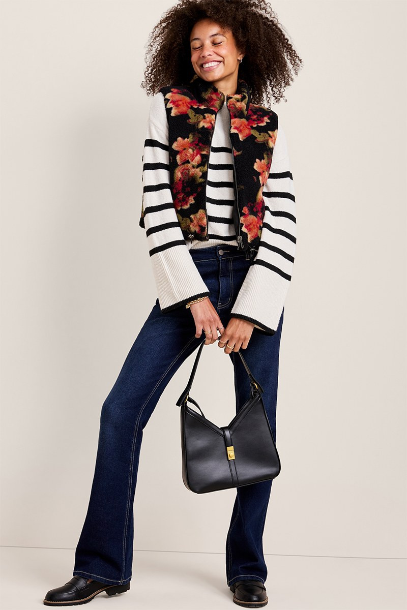 Beth Reversible Floral Fleece Vest | Francesca's