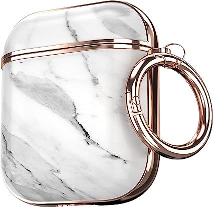 Maxjoy Compatible AirPods Case Cover, Marble Cute Case Protective Hard Shell for Women Men Shockp... | Amazon (US)