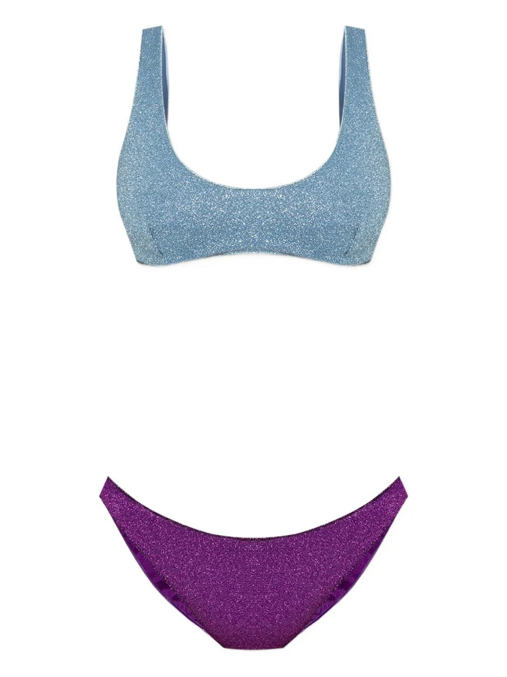 Oséree glitter-detailing bikini - Blue | Farfetch Global