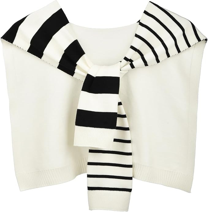 Sweater Shawl Wraps for Women Sweater Knitted Knotted Shawls Travel Casual Scarf Cape Shoulder To... | Amazon (US)