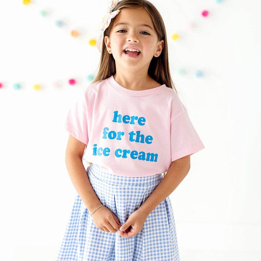 Here for the Ice Cream Toddler Shirt, Birthday Party Shirt, Ice Cream Shirt, Retro Shirt, 2 Scoop... | Etsy (US)
