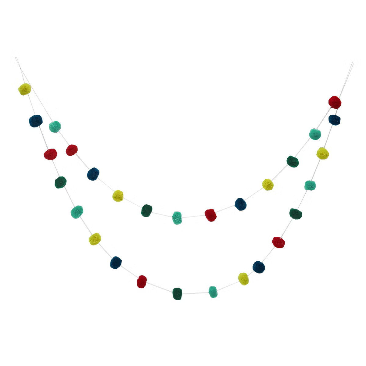 carol & frank 48" Multi Colors Pompom Garland | Target