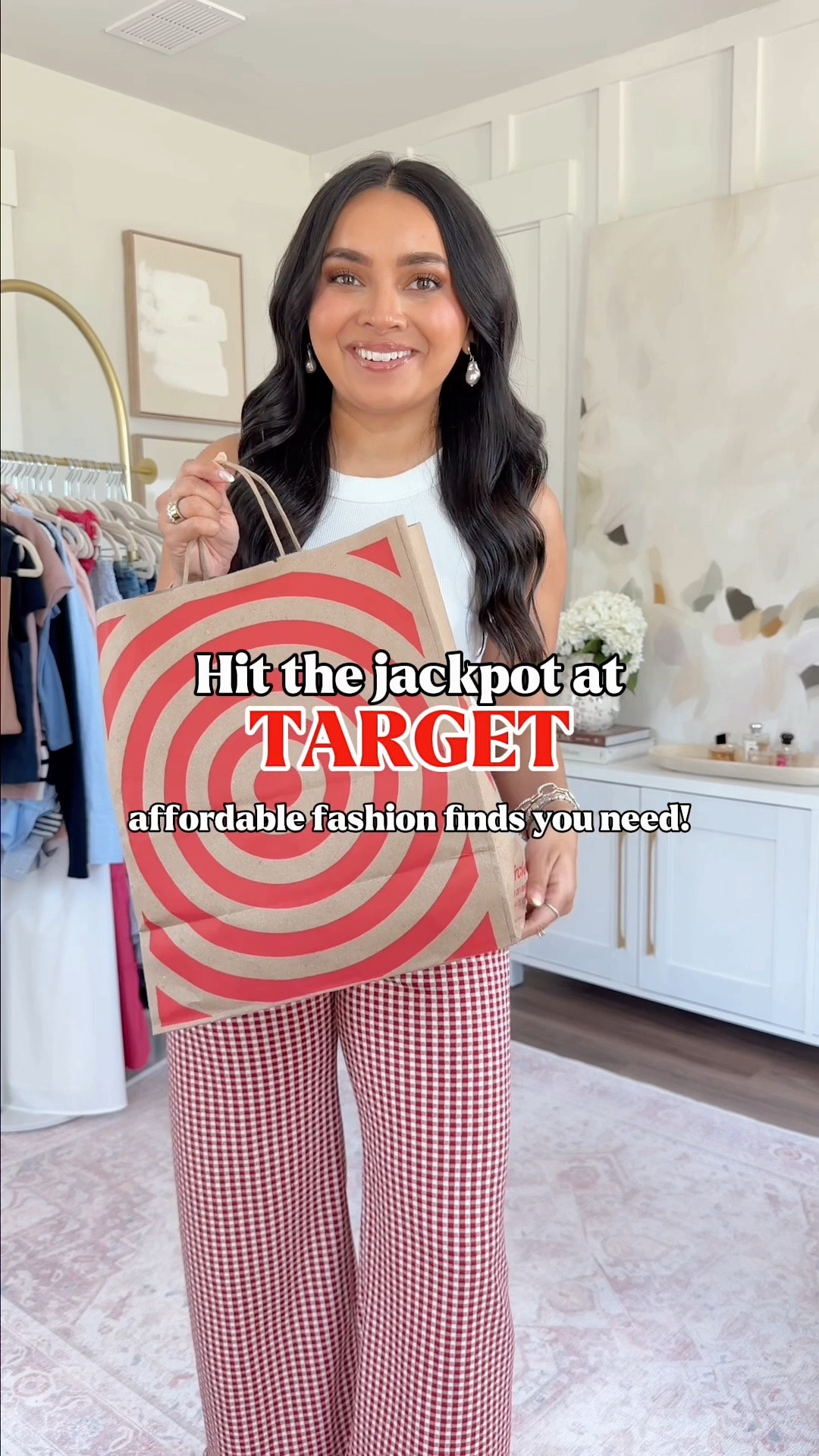 Target Try On!
For reference: I’m 5’0, petite, 32b bra size, and 2/26 in bottoms, pear shaped. 
*Everything I share is unaltered! TTS means true to size. Between size 5-6.5 in shoes

Intro outfit:
White tank size xs petite TTS
Red gingham pants size 26 regular TTS

Brown polka dot tank size xxs TTS
Brown mini skort size xs TTS
Clear heels size 5 TTS

White tank size xs petite TTS
Stripe wrap skirt size xs TTS
Clear heels size 5 TTS

Brown tank size xs TTS
Brown eyelet shorts size xs TTS
Dark brown sandals size 6 - typically a 5.5 but these fit well

Black dress size xs TTS
Gold sandals size 5 TTS

Blue top size xs TTS
Blue skirt size xs TTS
Clear heels size 5 TTS

White tank size xs TT
Brown stripe skirt size xs TTS
Clear sandals size 5 TTS

Date night outfits
Summer outfits
Summer dresses
Vacation outfits beach 
Petite outfits

#LTKootd #LTKgrwm #LTKPetite