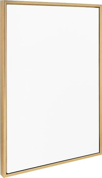 Kate and Laurel Sylvie Blank Framed Canvas Wall Art, 23x33 Bright Gold, Modern Empty Canvas for P... | Amazon (US)