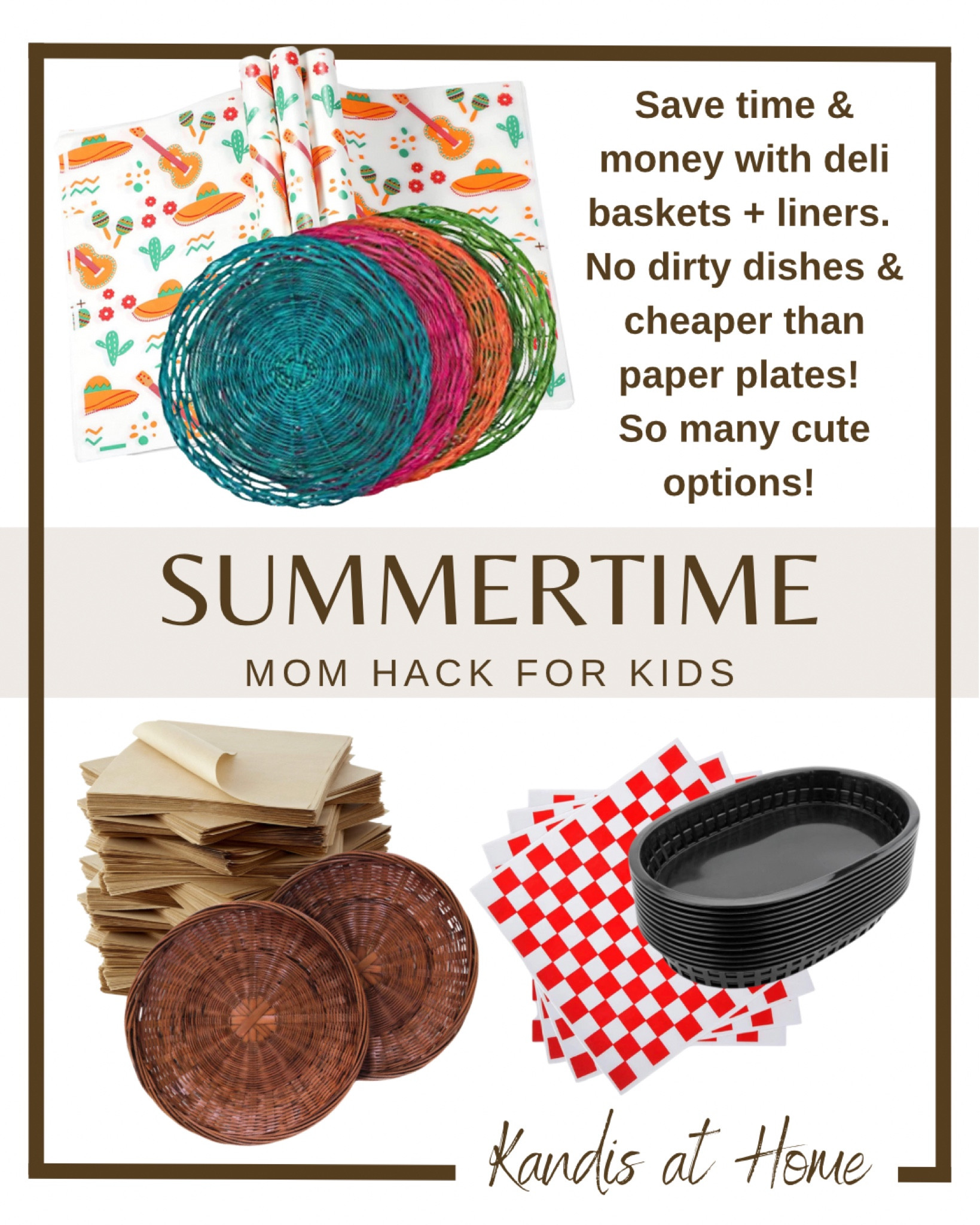 MOM HACK! Get ready for kids + summertime. Save time & money by using deli baskets + liners. No clean up mess and cheaper than paper plates! 

#LTKkids #LTKunder50 #LTKfamily