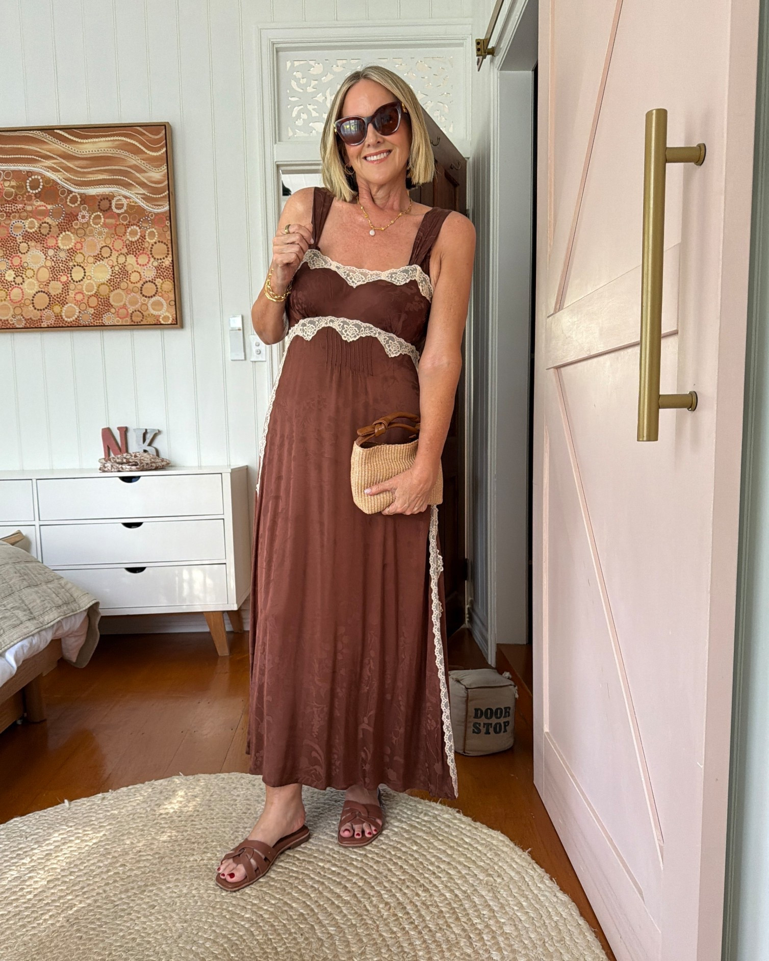 Summer evening dressing to stay cool

Wearing L in the dress
Shoes: FRANKIE4 Jac slides 

#LTKmidsize #LTKover50style #LTKaustralia