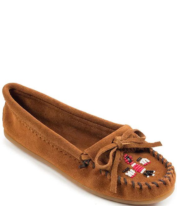 Thunderbird II Beaded Suede Moccasins | Dillard's