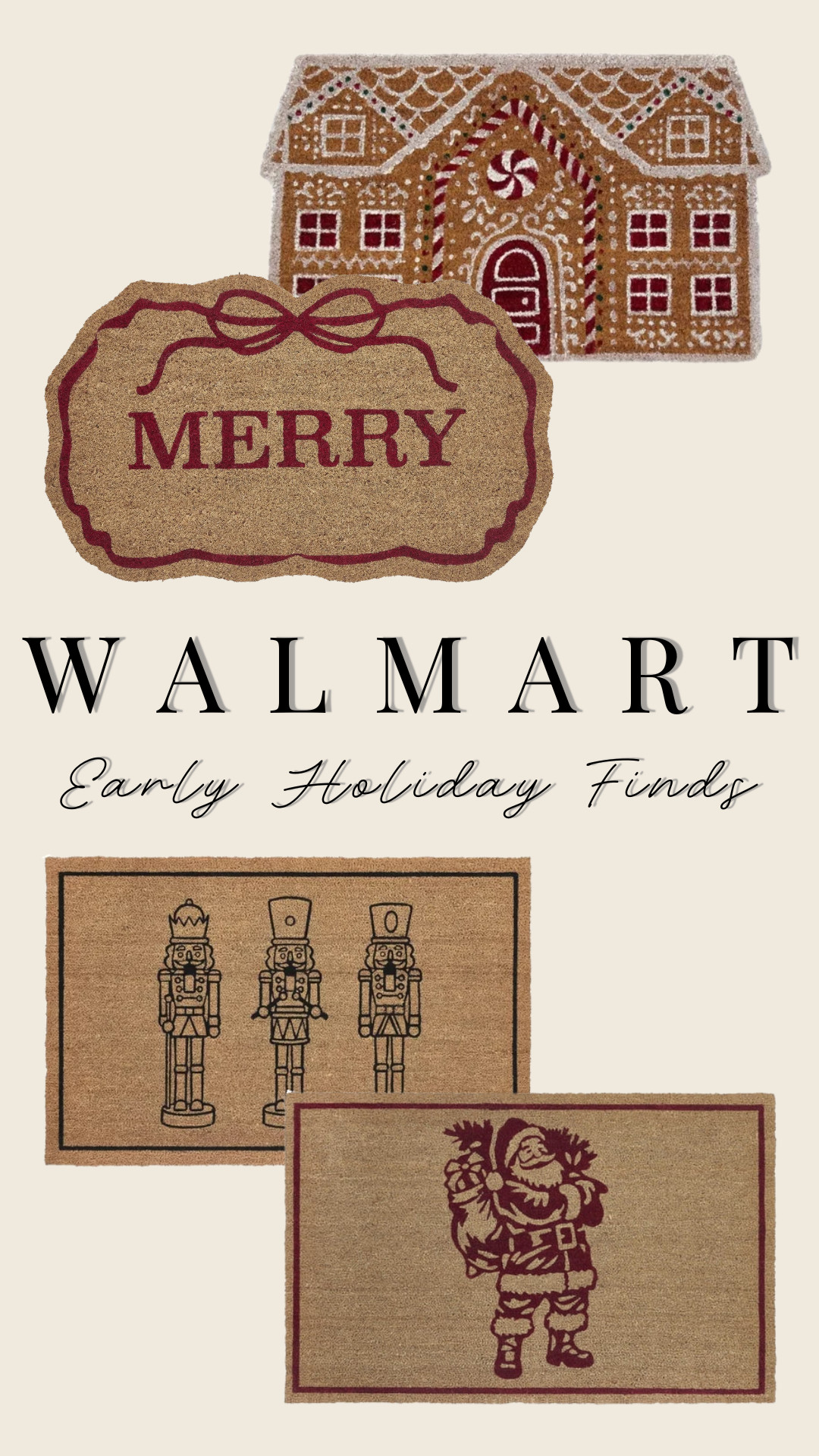 New holiday doormats from Walmart!

home decor, interior design #NewArrival #Walmat #MyTexasHouse 

 #LTKHome #LTKSaleAlert