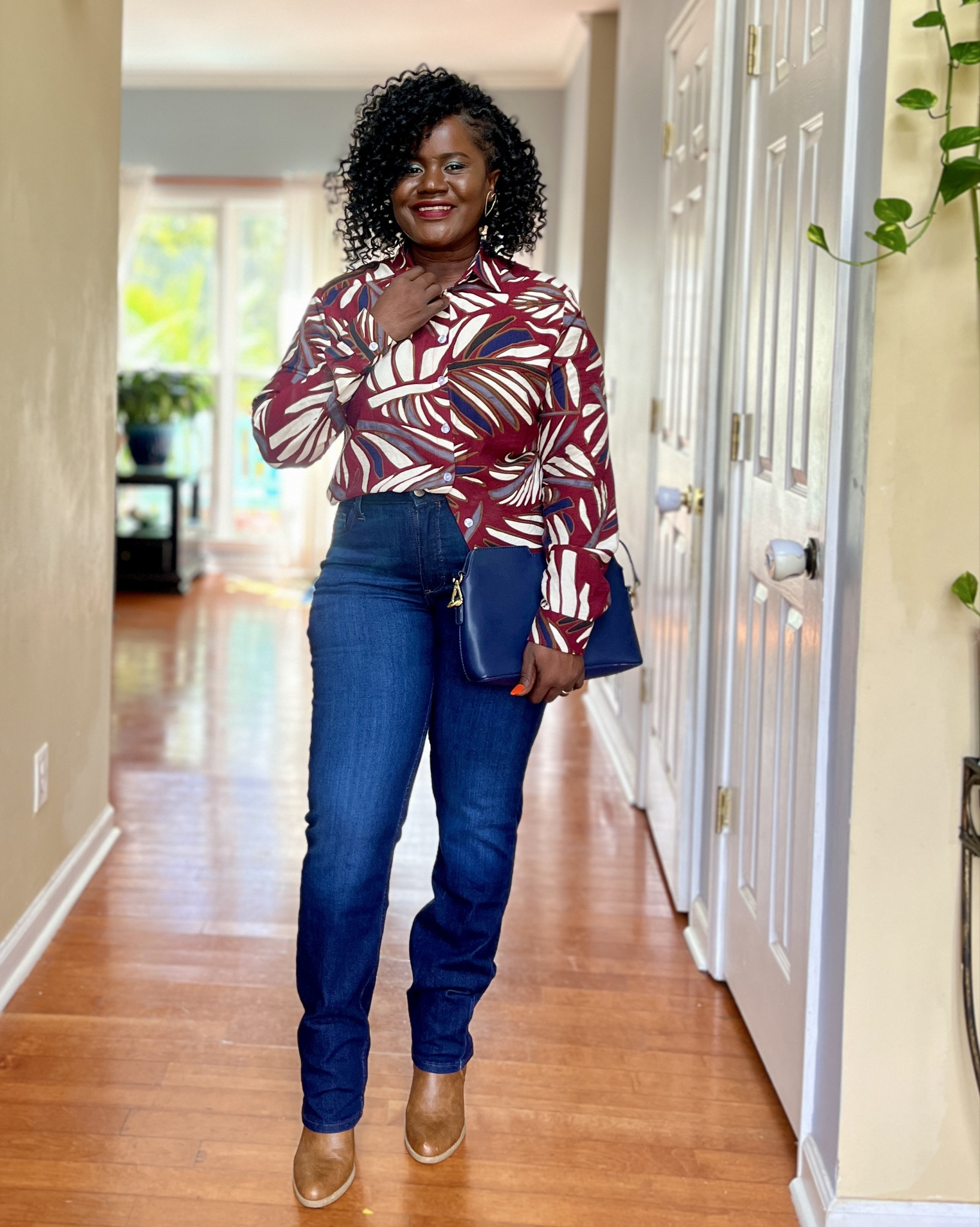 Affordable fall fashion that looks high-end — without the high price tag!
This leaf-print blouse is under $40 and instantly upgrades any outfit. I paired it with my favorite dark-wash jeans (under $5) that fit like a dream — comfy, flattering, and easy to style all season long.

✨ Style tip: Mix bold prints with neutral boots and a sleek crossbody bag to keep your outfit chic and balanced.
.
Shop my affordable fall look below and snag these finds before they sell out! 🍂

#LTKFallFashion 
#LTKstyle #LTKfashion #LTKfall #LTKunder50 #LTKootd #LTKworkwear #LTKchic #LTKstyletip #LTKlook
#LTKFallSale #AffordableFallStyle  #FallStyleInspo #OOTD #LTKStyle #FallFashionFinds #ChicOnABudget #LTKFallLooks


#LTKSeasonal #LTKSaleAlert #LTKMidsize #LTKStyleTip