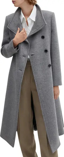 MANGO Belted Wool Blend Coat | Nordstrom | Nordstrom
