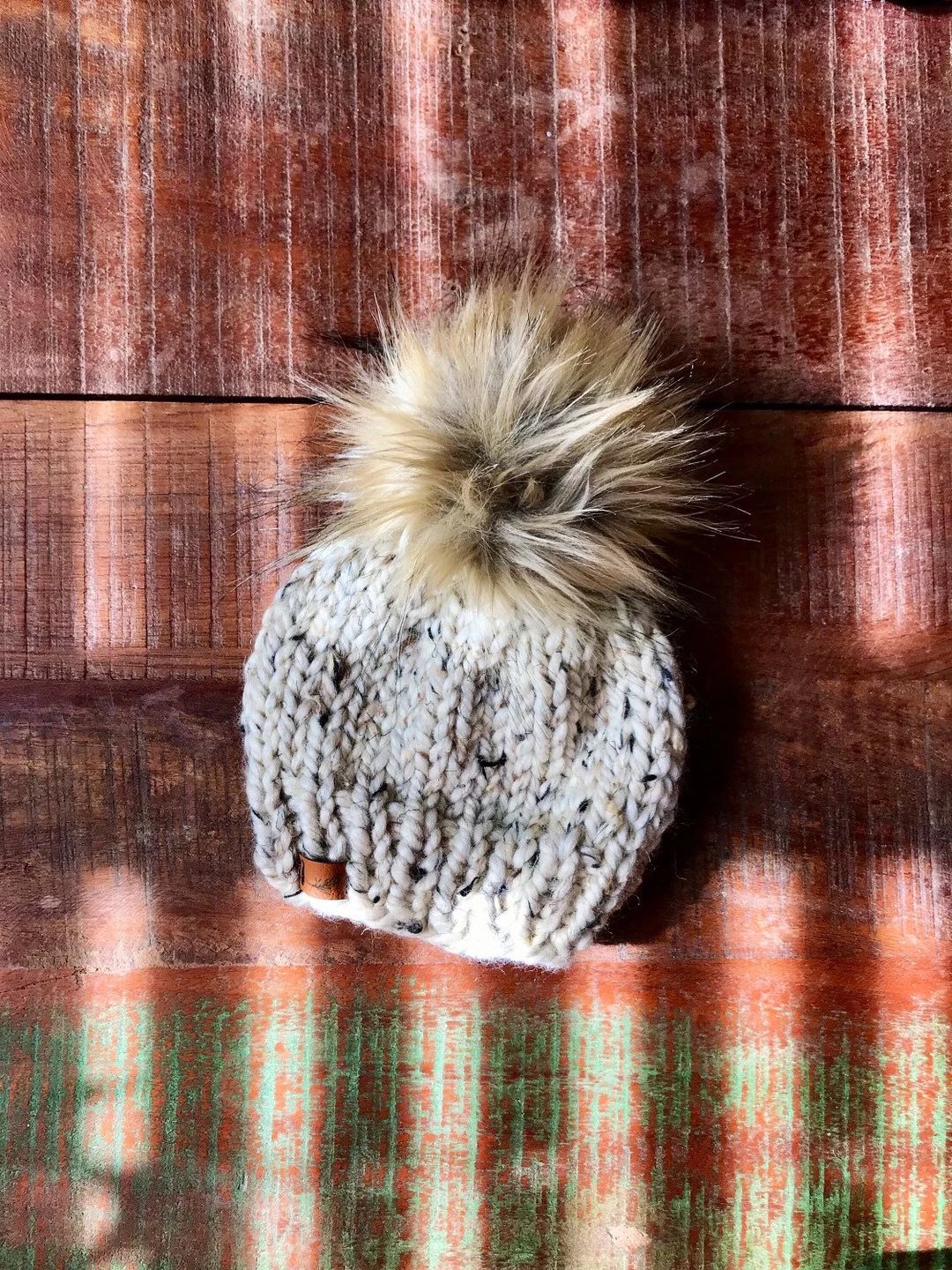 Knit Baby Hat Newborn Hat with Pom Poms Chunky Knit Baby Beanie Newborn Knit Hat Baby Girl Hat Ge... | Etsy (US)