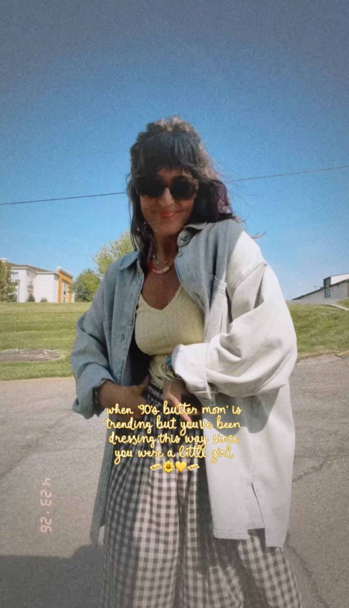 sunnies were a few years ago from Target but linked similar! 
Pants I’ve had for years but I think still available and jacket I’ve had for years!

90s style | 90s butter mom style | 90s denim style 

#LTKmomlife #LTKdayinmylife #LTKootd