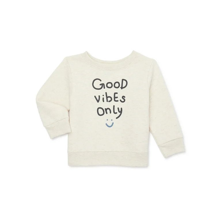 Garanimals Baby Boy Long Sleeve Graphic Fleece Sweatshirt, Size 6-24 Months | Walmart (US)