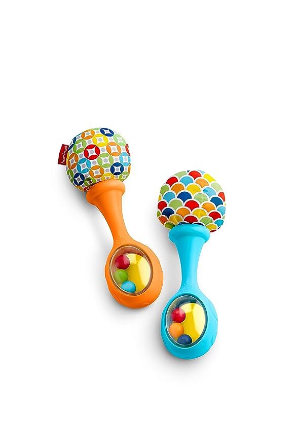 Fisher-Price Rattle 'n Rock Maracas, Blue/Orange [Amazon Exclusive] 2 Count (Pack of 1) | Amazon (US)