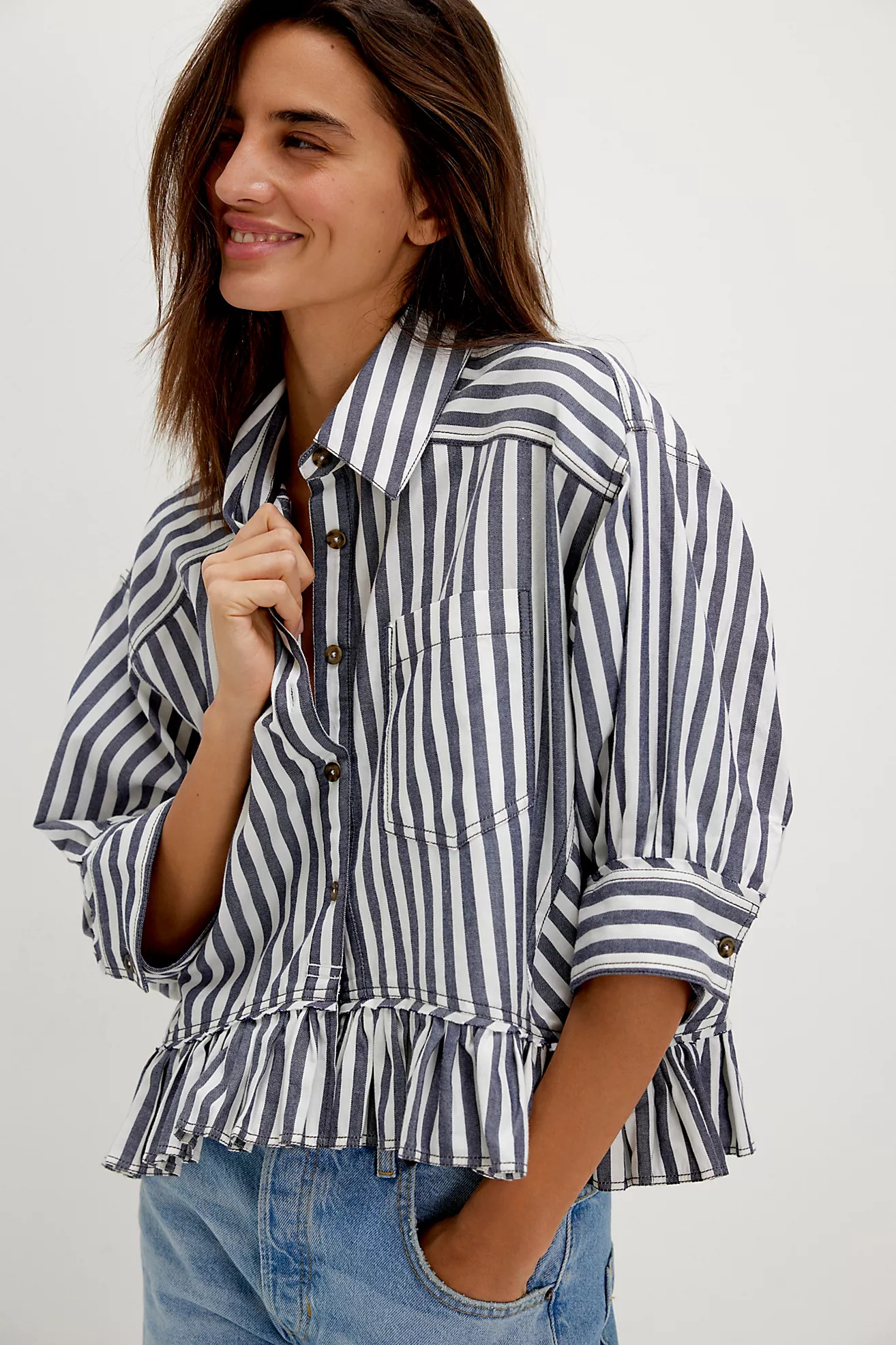 We The Free Bailey Stripe Shirt | Free People (Global - UK&FR Excluded)