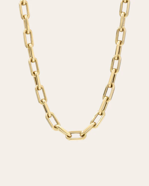 14k Gold Extra Large Open Link Chain Necklace | Zoe Lev Jewelry