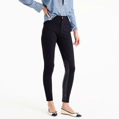 Pixie pant with faux leather | J.Crew US
