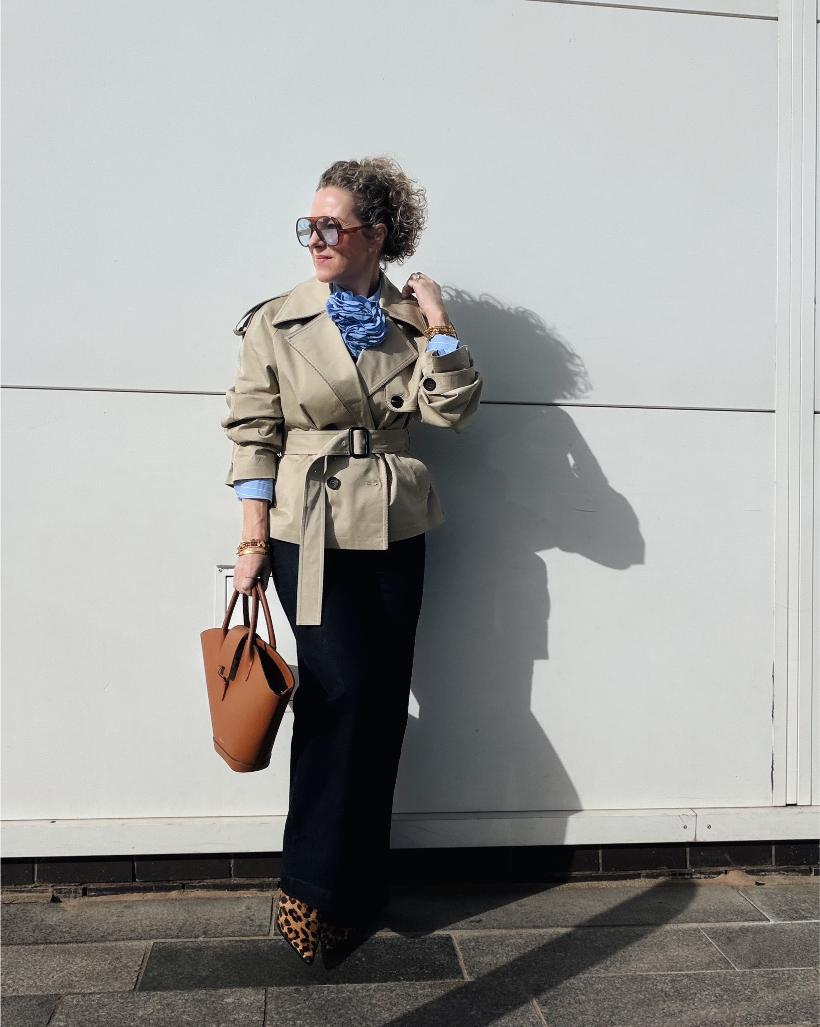 Spring outfit, Karen Millen, Cropped Trench, Leopard Print Boots, Dark Denim 

#LTKuk #LTKspring