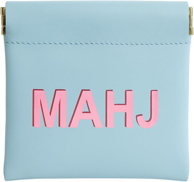 1 Pcs Mahjong Dice Bag Mini Tile Pouch,Light Blue | 3.8"x3.9" PU Leather Squeeze Closure, Compact... | Amazon (US)