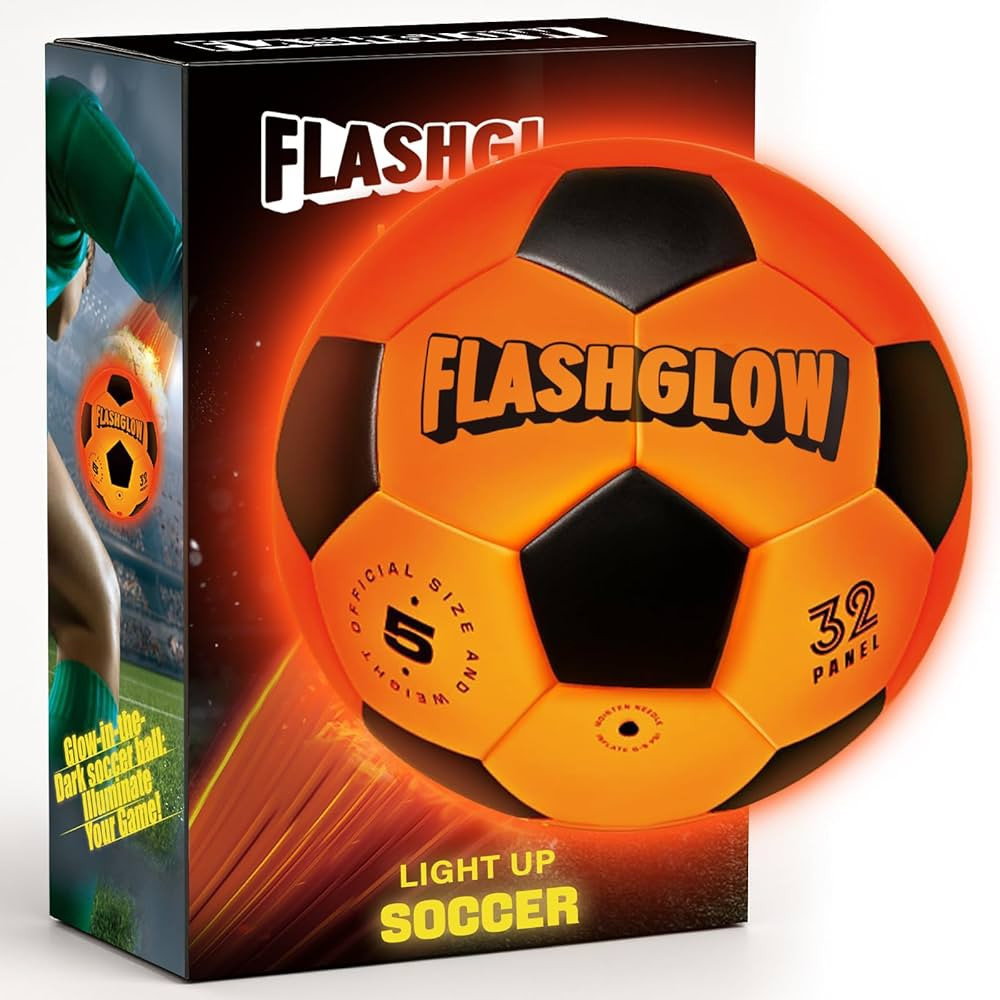 Light Up Soccer Ball Gift For Boys: Glow In The Dark - Toys For Kids & Teens Ages 8-15 - Birthday... | Amazon (US)