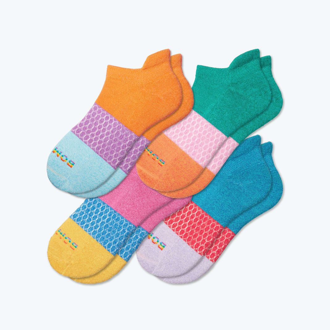 Pride Tri-Block Ankle Sock 4-Pack | Bombas Socks