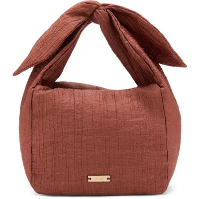 MANGO Heidi Knotted Top Handle Bag in Burnt Orange at Nordstrom | Nordstrom