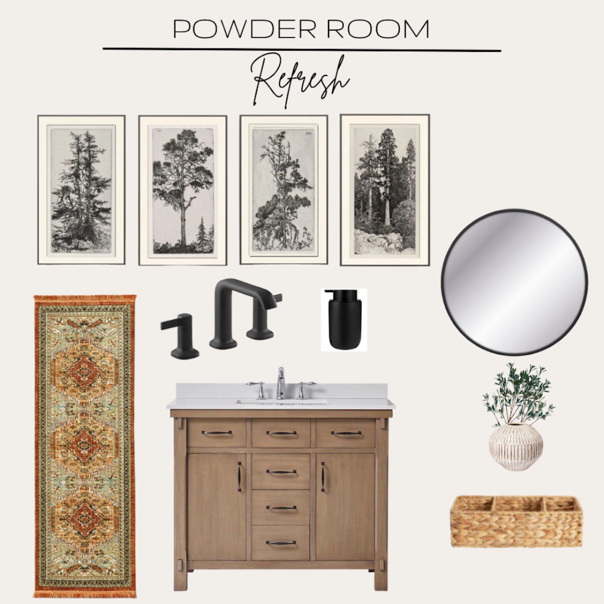 We recently gave our powder room a refresh from Farmhouse to curated cozy and I am loving the transformation 

#LTKhome #LTKFind