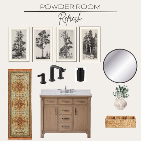We recently gave our powder room a refresh from Farmhouse to curated cozy and I am loving the transformation 

#LTKhome #LTKFind