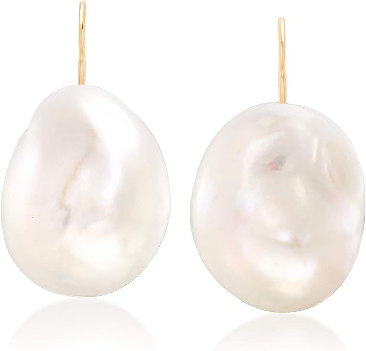 Ross-Simons 13-14mm Cultured Baroque Pearl Drop Earrings in 14kt Yellow Gold | Amazon (US)